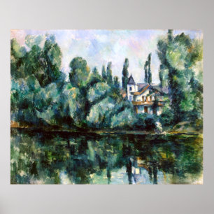 De oevers van het Marne Paul Cezanne Poster