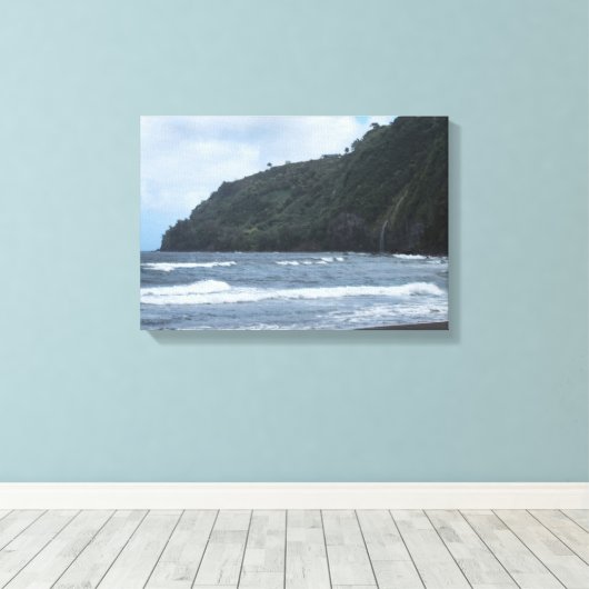 De oevers van Waipio Valley Canvas Afdruk (Insitu (Houten vloer))