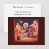 De offers van Abraham Prayer Card Briefkaart (Voorkant / Achterkant)
