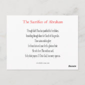 De offers van Abraham Prayer Card Briefkaart (Achterkant)