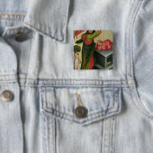 De offers van Isaac van het hoge altaar Vierkante Button 5,1 Cm (In situ)