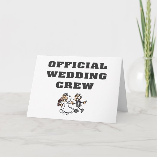 De officiële Bemanning van het Huwelijk Kaart (Voorkant)