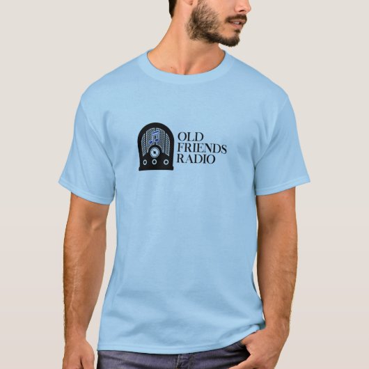 De officiële Blue Old Friends Radio Mannen T-Shirt (Voorkant)