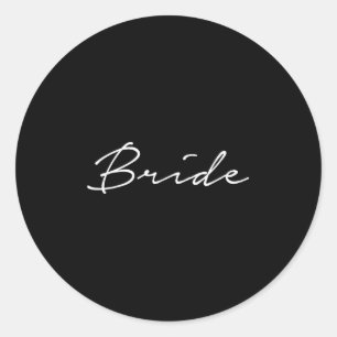 De officiële bruid en bruidegom ronde sticker