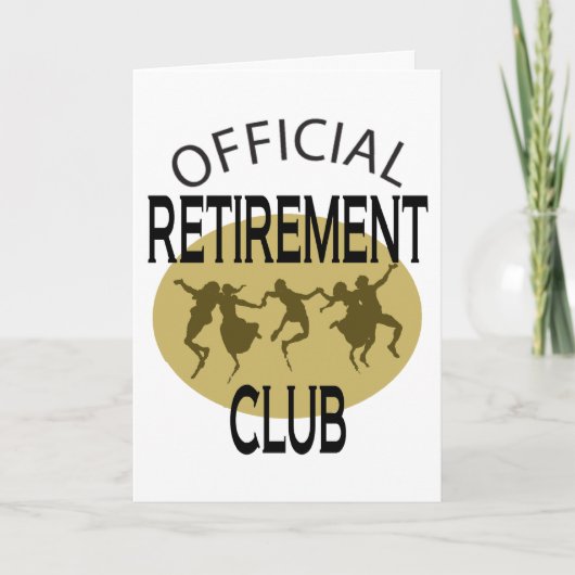 De officiële Club van de Pensionering Kaart (Voorkant)