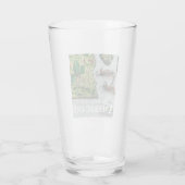 De officiële geschiedenis van de Amerikanen Pint G Glas (Achterkant)