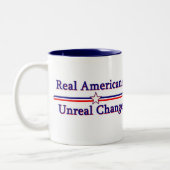 De officiële koffie-Mok van de Bison Party Tweekleurige Koffiemok (Links)