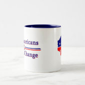 De officiële koffie-Mok van de Bison Party Tweekleurige Koffiemok (Center)