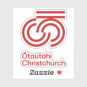 De officiële logo van Christchurch, Nieuw-Zeeland Sticker (Vel)