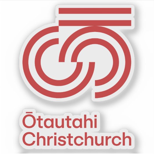 De officiële logo van Christchurch, Nieuw-Zeeland Sticker (Voorkant)