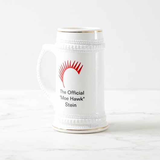 De officiële 'Moe Hawk' Stein. Bierpul (Voorkant links)