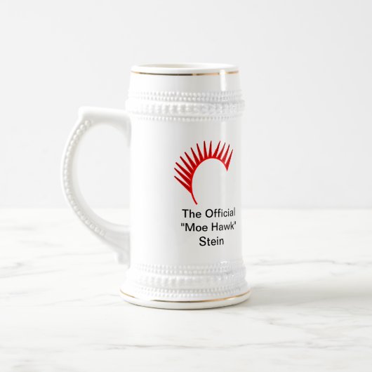 De officiële 'Moe Hawk' Stein. Bierpul (Links)