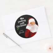 De officiële "No Peeking" Sticker van de Kerstman (Envelop)