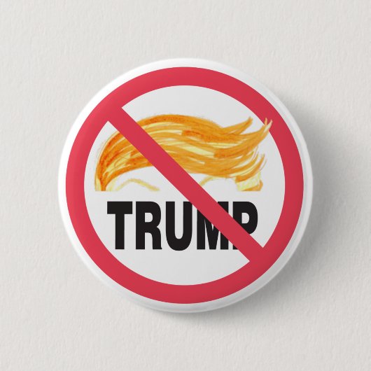 De officiële NO TRUMP ZONE-toets. Ronde Button 5,7 Cm (Voorkant)