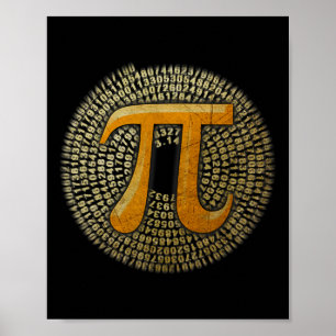 De officiële pi 3.14 spiraal pi-dag voor Wiskunde  Poster