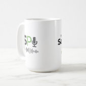 De officiële SPP Community Coffee Topic Mok (Voorkant links)