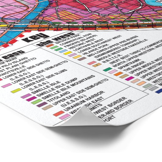 De officiële stad van Voltz Kaart Poster (Hoek)