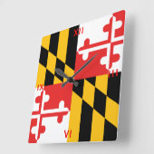 De officiële vlag van de staat Maryland Vierkante Klok (Hoek)