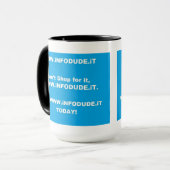 De officiële WWWW.iNFODUDE.iT Cup! Mok (Voorkant links)