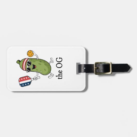 De OG Pickleballer Bagagelabel (Voorkant horizontaal)