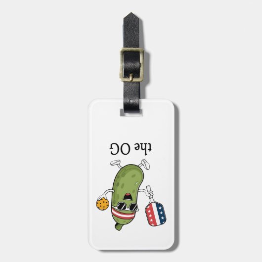 De OG Pickleballer Bagagelabel (Voorkant verticaal)