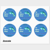 De Ogburn School Dolfijn Mascotte Stickers (Vel)