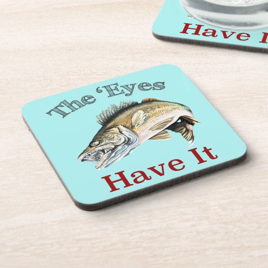 De ogen hebben het. . . Walleyes dat Drankjes Onderzetter (Linkerzijde)