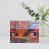 De ogen junk journaal collage briefkaart (Staand voorkant)