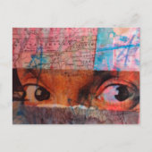 De ogen junk journaal collage briefkaart (Voorkant)