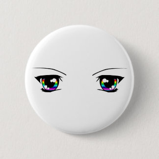 De ogen" kenteken mooi van de Regenboog "anime Ronde Button 5,7 Cm