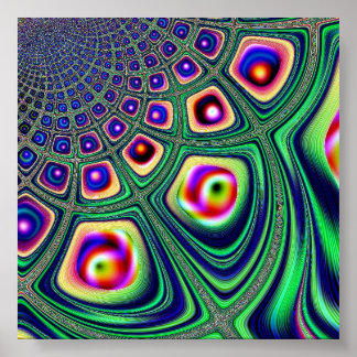 De ogen kijken naar poster afdrukken