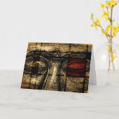 De Ogen van Boedha in het Wenskaart van de Stijl Kaart (Gele Bloem)