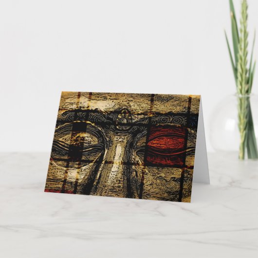 De Ogen van Boedha in het Wenskaart van de Stijl Kaart (Voorkant)