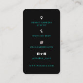 De ogen van de auto zien er blauwgroen stijlvol vi visitekaartje (Achterkant)