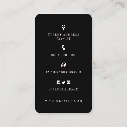 De ogen van de auto zien er stijlvol uit visitekaartje (Achterkant)