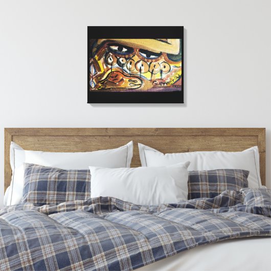 De ogen van de Cemi Canvas Afdruk (Insitu (Slaapkamer))