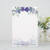 De ogen van de Heer paarse bloem Briefpapier (Staand voorkant)