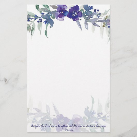 De ogen van de Heer paarse bloem Briefpapier (Voorkant)
