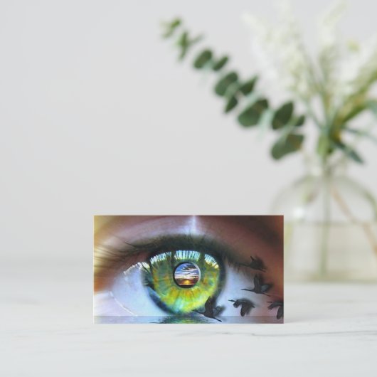 De ogen van de houder van de zeep-dispenser en -to visitekaartje (Staand voorkant)