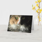 De ogen van de kat Kaarten Happy Vaderdag (Gele Bloem)