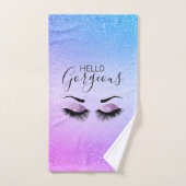 De ogen van de leger op kleurrijke achtergrond bad handdoek (Handdoek)