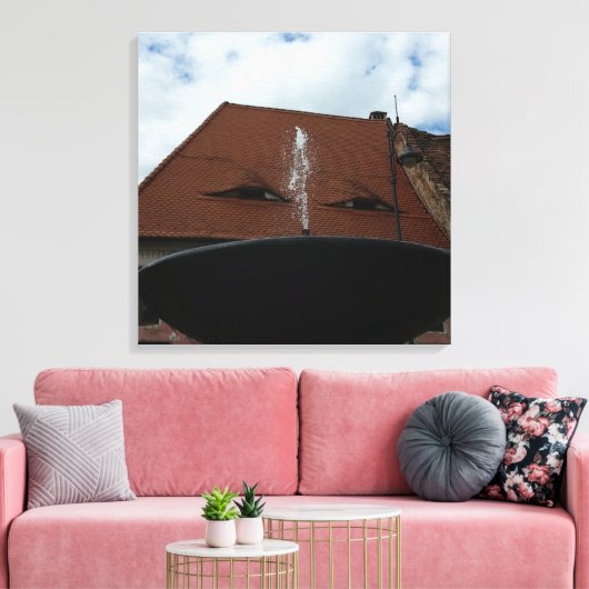 De ogen van de stad canvas afdruk (Insitu (Woonkamer))
