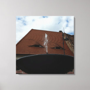 De ogen van de stad canvas afdruk