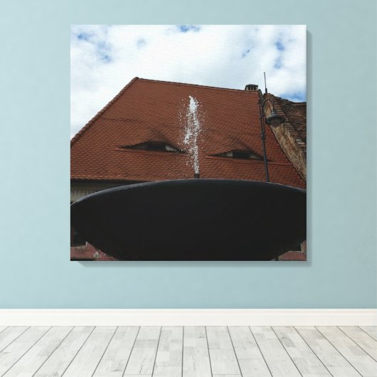 De ogen van de stad canvas afdruk (Insitu (Houten vloer))