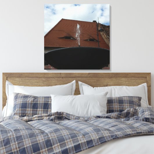De ogen van de stad canvas afdruk (Insitu (Slaapkamer))