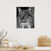 De ogen van de Wilde Lynx Poster (Keuken)
