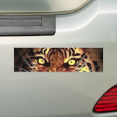 De ogen van de wilde Sumatraanse tijger Bumperstic Bumpersticker (Op auto)