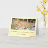 De ogen van een dier kaart (Gele Bloem)