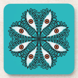 De ogen van het aambeeld zijn vreemd, trippy gooie bier onderzetter