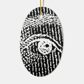 De ogen van Queen Elizabeth Keramisch Ornament (Links)